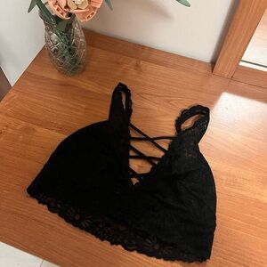 Victoria's Secret Black Lace Strappy Bralette